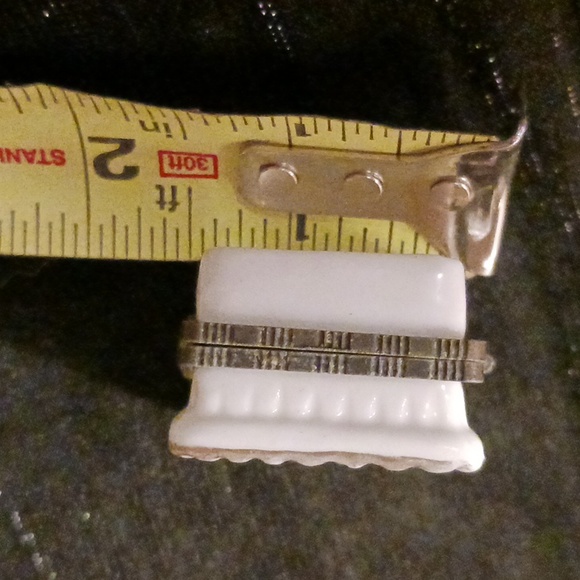 Gift jewelry box, painted porcelain, vintage - Picture 7 of 11